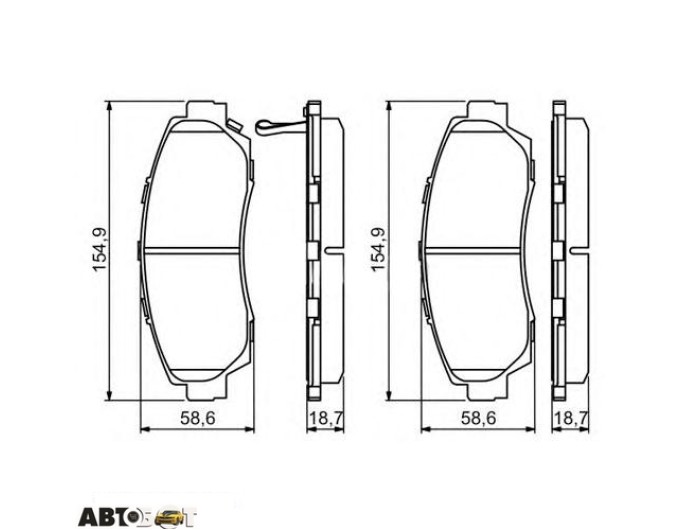 Тормозные колодки Bosch 0 986 494 308, цена: 2 986 грн.