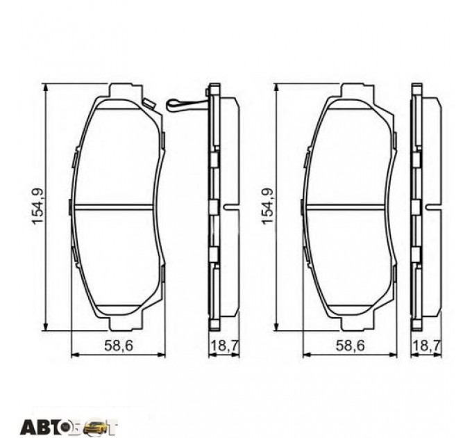 Гальмівні колодки Bosch 0 986 494 308, ціна: 1 626 грн.