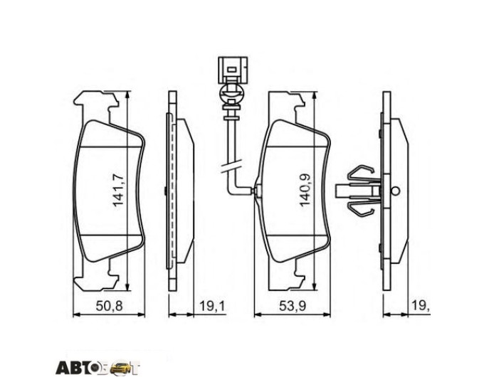 Тормозные колодки Bosch 0986494309, цена: 3 479 грн.
