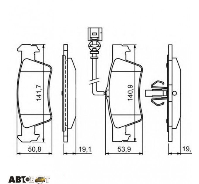 Тормозные колодки Bosch 0986494309, цена: 1 894 грн.