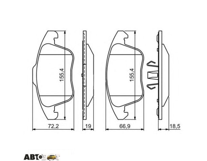 Тормозные колодки Bosch 0986494324, цена: 3 139 грн.