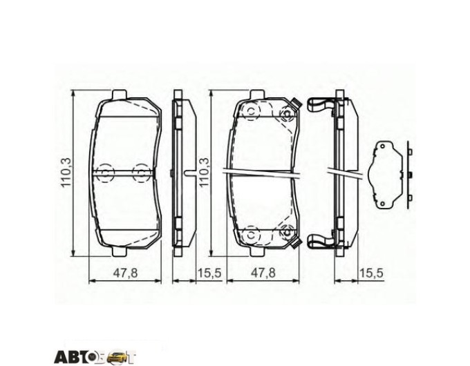 Тормозные колодки Bosch 0 986 494 327, цена: 2 799 грн.