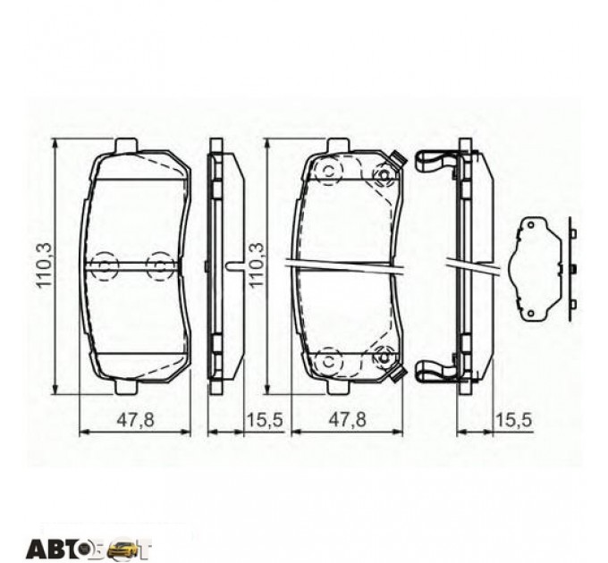 Гальмівні колодки Bosch 0 986 494 327, ціна: 1 524 грн.