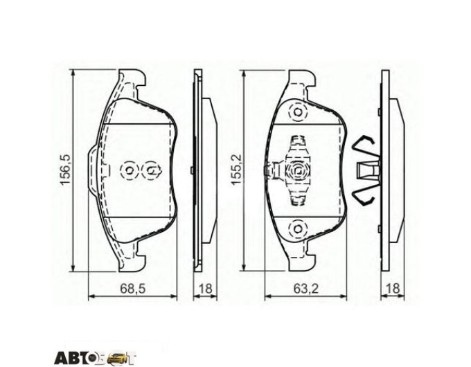 Тормозные колодки Bosch 0986494381, цена: 2 763 грн.