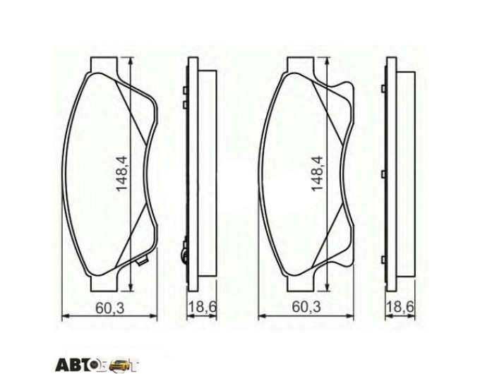 Тормозные колодки Bosch 0986494433, цена: 3 215 грн.