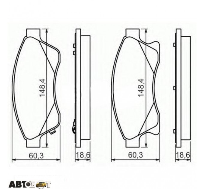 Тормозные колодки Bosch 0986494433, цена: 1 751 грн.