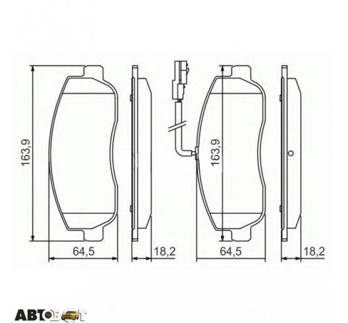 Гальмівні колодки Bosch 0 986 494 498, ціна: 1 661 грн.