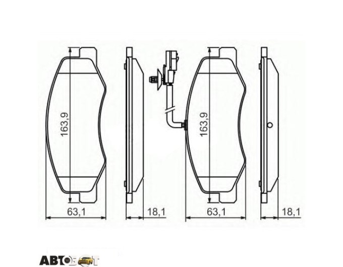 Тормозные колодки Bosch 0986494499, цена: 3 105 грн.