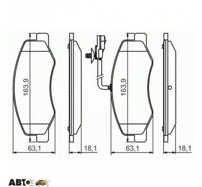 Тормозные колодки Bosch 0986494499, цена: 1 691 грн.