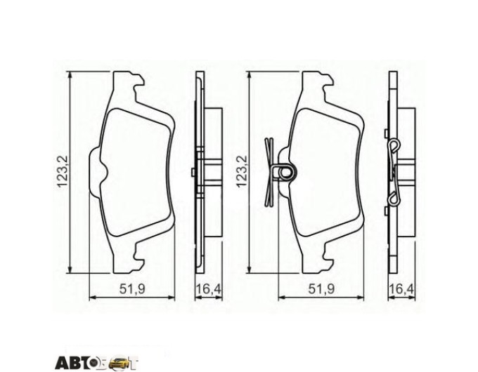 Тормозные колодки Bosch 0 986 494 528, цена: 2 298 грн.