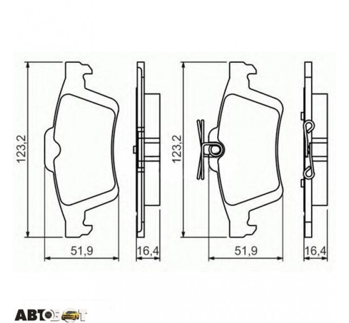 Тормозные колодки Bosch 0 986 494 528, цена: 1 251 грн.