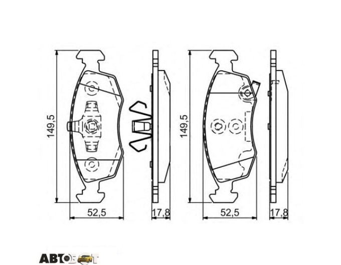 Тормозные колодки Bosch 0986494537, цена: 2 780 грн.