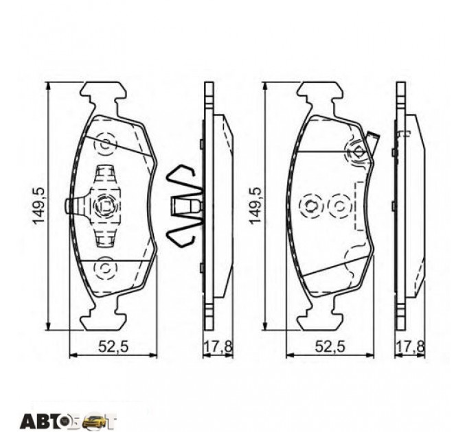 Гальмівні колодки Bosch 0986494537, ціна: 1 513 грн.