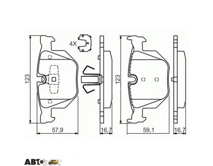 Тормозные колодки Bosch 0 986 494 540, цена: 2 983 грн.