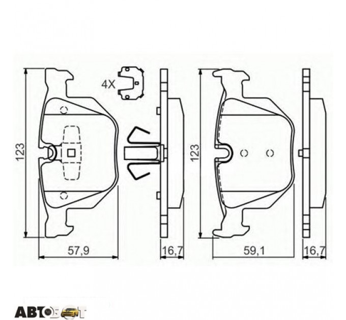 Тормозные колодки Bosch 0 986 494 540, цена: 1 624 грн.