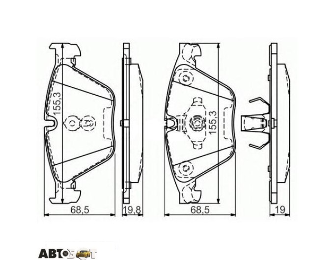 Тормозные колодки Bosch 0986494549, цена: 4 456 грн.