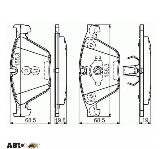 Тормозные колодки Bosch 0986494549, цена: 2 426 грн.