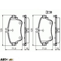 Тормозные колодки Bosch 0986494663