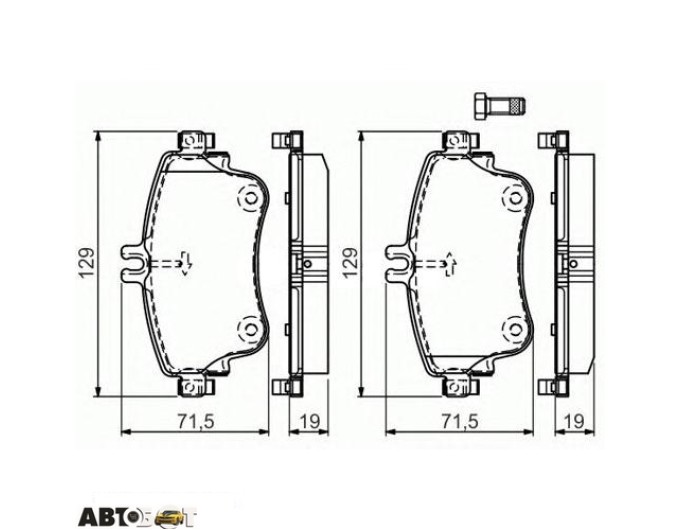 Тормозные колодки Bosch 0986494663, цена: 2 406 грн.