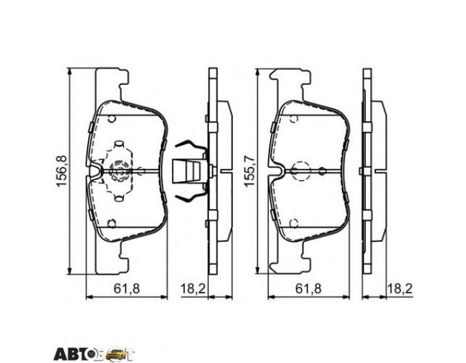 Тормозные колодки Bosch 0986494689, цена: 3 606 грн.
