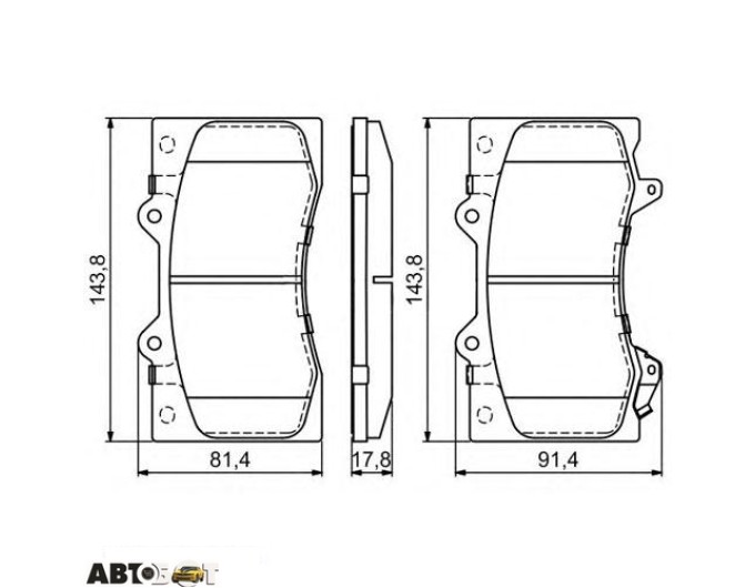 Тормозные колодки Bosch 0986494693, цена: 3 172 грн.