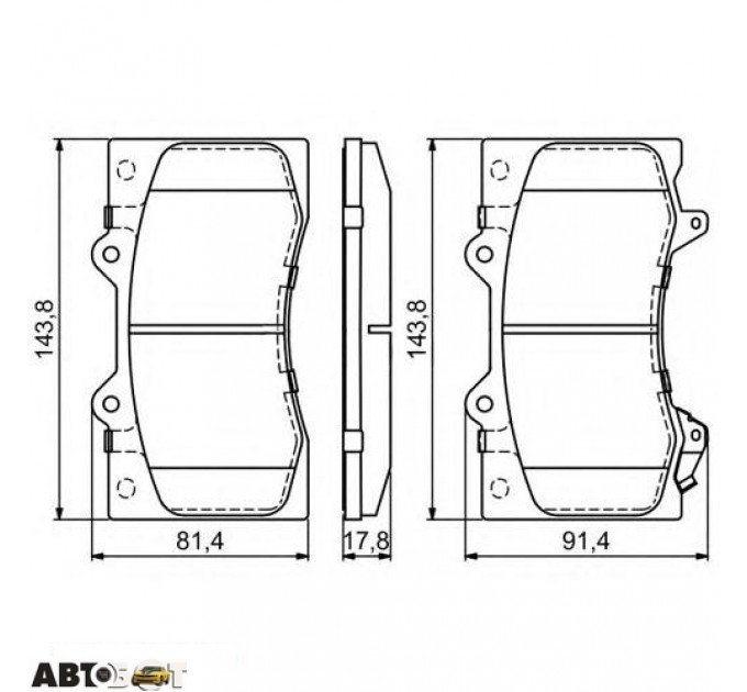 Гальмівні колодки Bosch 0986494693, ціна: 1 727 грн.