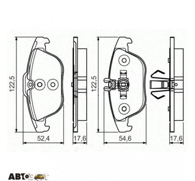 Тормозные колодки Bosch 0986495105, цена: 1 195 грн.