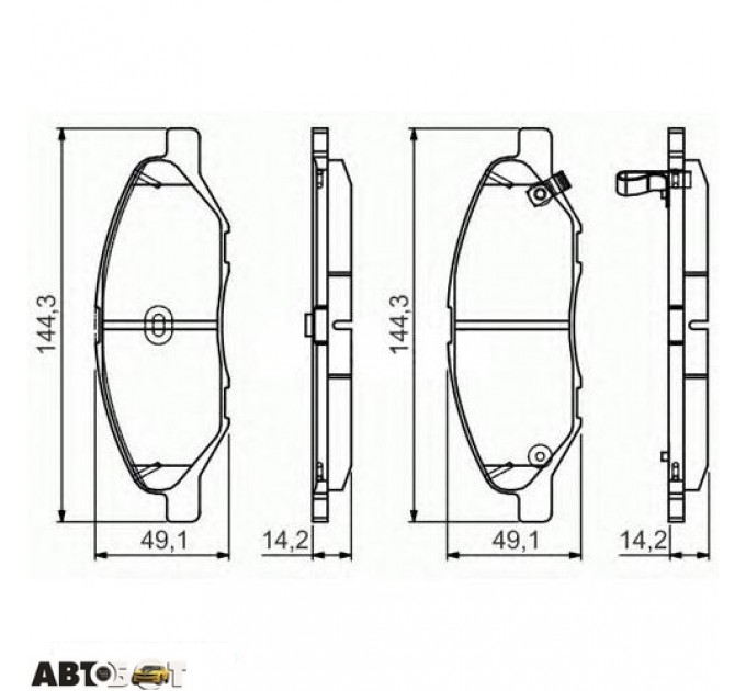 Гальмівні колодки Bosch 0986495133, ціна: 1 399 грн.