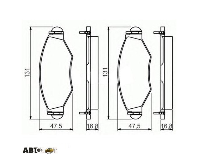 Гальмівні колодки Bosch 0 986 495 244, ціна: 1 865 грн.