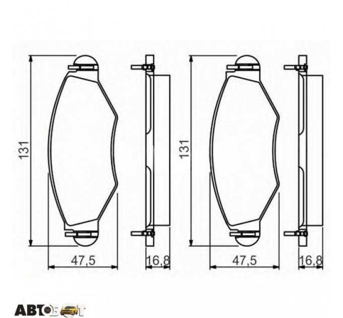 Тормозные колодки Bosch 0 986 495 244, цена: 1 015 грн.