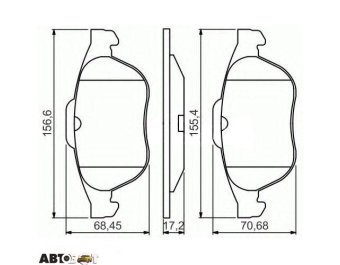 Тормозные колодки Bosch 0 986 495 264, цена: 2 054 грн.