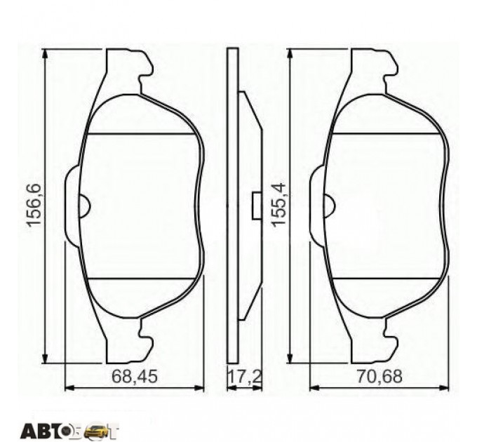 Тормозные колодки Bosch 0 986 495 264, цена: 1 118 грн.