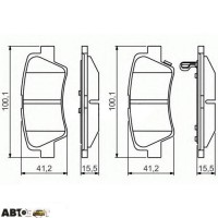 Тормозные колодки Bosch 0986495351