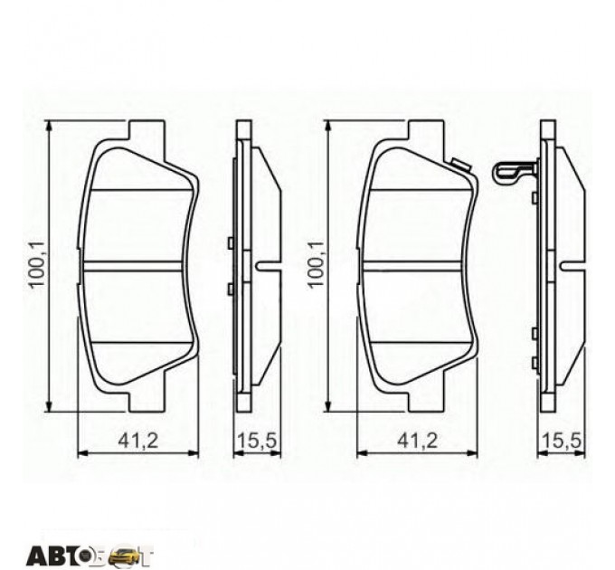 Тормозные колодки Bosch 0986495351, цена: 1 152 грн.