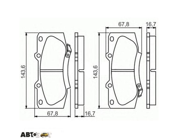 Тормозные колодки Bosch 0986495352, цена: 2 547 грн.