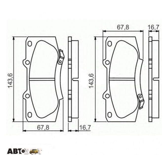 Тормозные колодки Bosch 0986495352, цена: 1 387 грн.