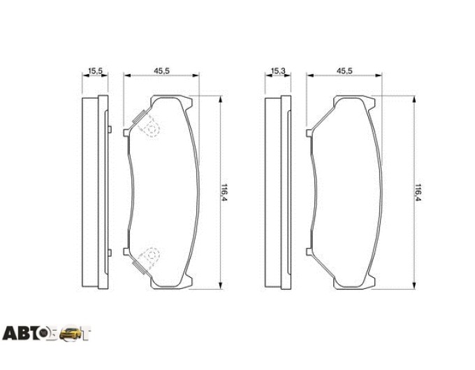 Гальмівні колодки Bosch 0986424251, ціна: 1 612 грн.