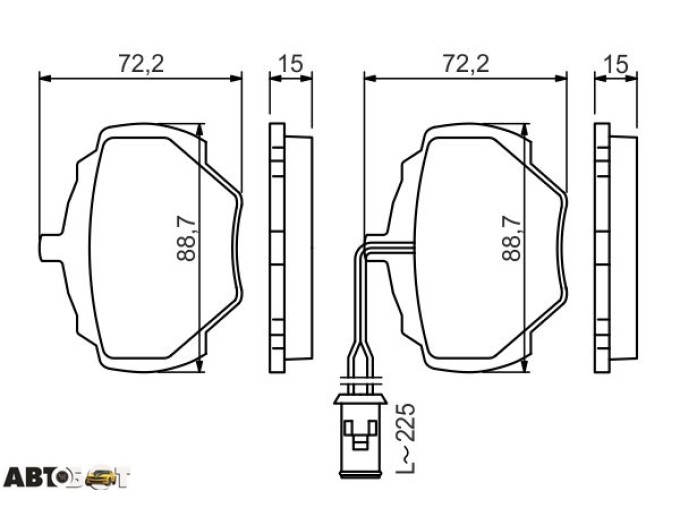 Гальмівні колодки Bosch 0986424267, ціна: 3 999 грн.