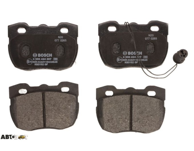 Гальмівні колодки Bosch 0986424287, ціна: 2 062 грн.