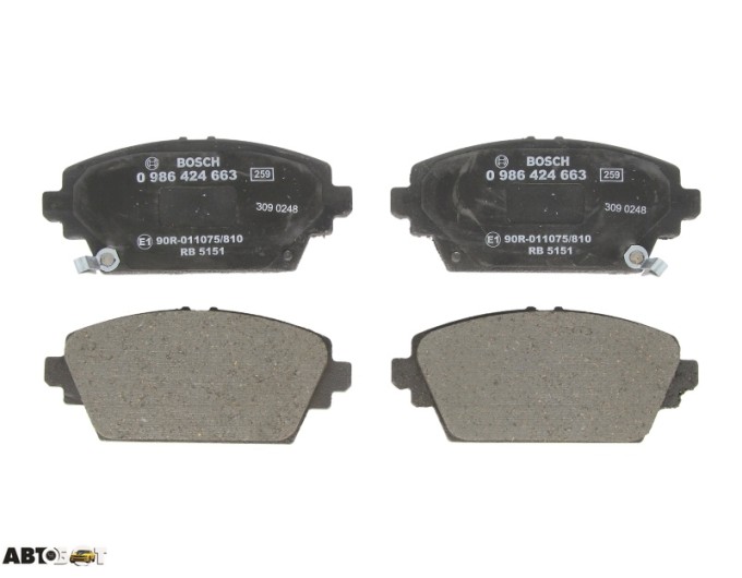 Тормозные колодки Bosch 0986424663, цена: 2 037 грн.
