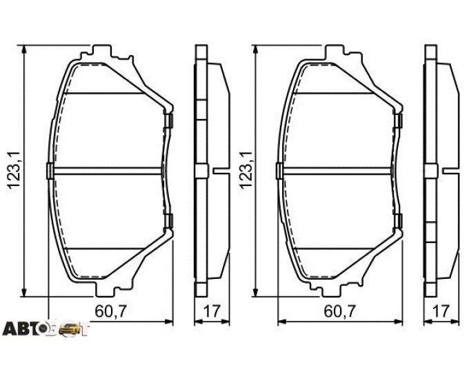 Тормозные колодки Bosch 0986424719, цена: 2 392 грн.