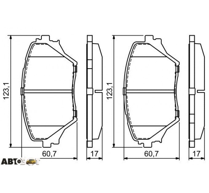 Гальмівні колодки Bosch 0986424719, ціна: 1 302 грн.