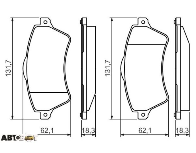 Тормозные колодки Bosch 0986424721, цена: 3 685 грн.