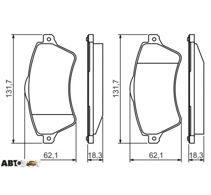 Гальмівні колодки Bosch 0986424721, ціна: 2 006 грн.