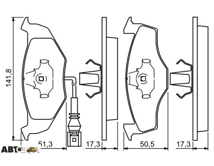 Тормозные колодки Bosch 0986424723, цена: 2 047 грн.