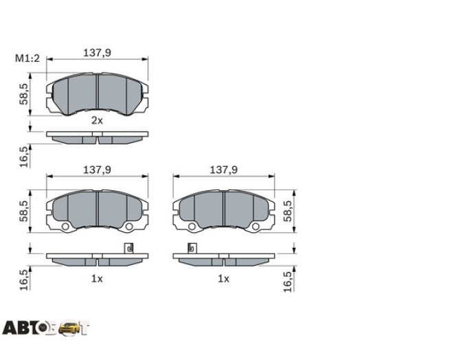Тормозные колодки Bosch 0986424760, цена: 1 896 грн.