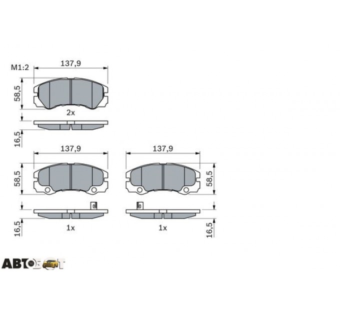 Гальмівні колодки Bosch 0986424760, ціна: 1 032 грн.