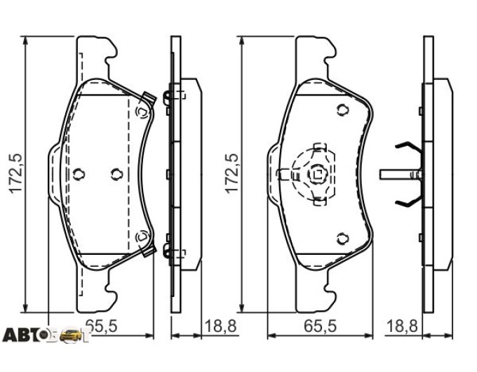 Гальмівні колодки Bosch 0986424765, ціна: 2 176 грн.