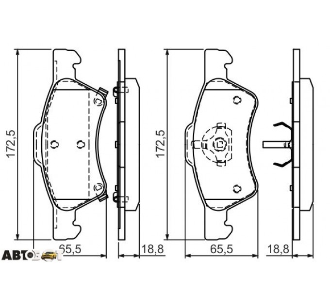 Гальмівні колодки Bosch 0986424765, ціна: 1 185 грн.