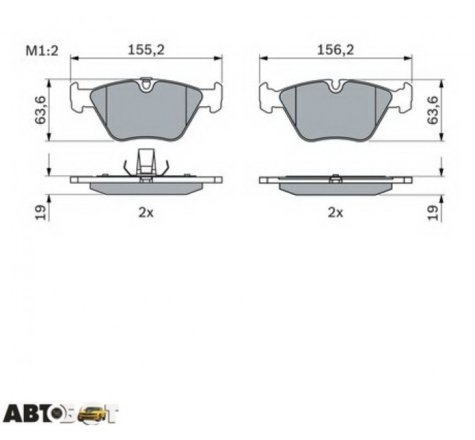 Тормозные колодки Bosch 0986424767, цена: 1 712 грн.